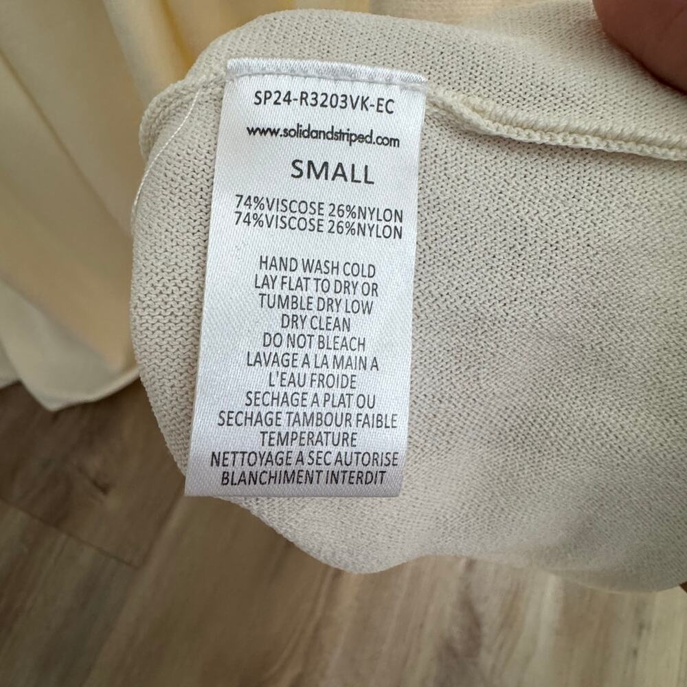 Solid & Striped Soglio Dress Ecru Knit Maxi Dress Small - Picture 4 of 12